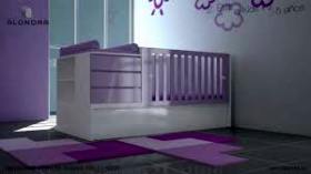 recámra con cunero y puerta en riel para bebe